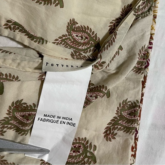 Two Vintage Pottery Barn Calistoga Patchwork Quilted Euro Shams, 26” 2009 - Picture 3 of 7